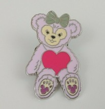 2017 Shanghai Disney Resort Pink Duffy Teddy Bear Holding Heart in Lap Pin - £3.28 GBP