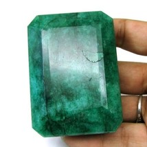 Rare Huge 777Ct Natural Brazilian Green Emerald Rectangle Shape Faceted Gemstone - £205.67 GBP