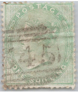 ZAYIX Great Britain 28a Used &quot;45&quot; postmark 1sh pale green Victoria 08102... - £179.63 GBP
