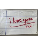 Vtg 1979 Doug Wilson Burlington Red Yellow Blue I LOVE YOU Standard Pill... - $24.57 CAD