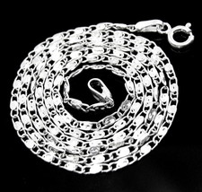 Swirl link Design chain in Real Solid 925 Sterling Silver 20&quot; long - £25.89 GBP