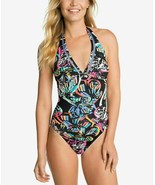 Vera Bradley Women&#39;s Penelope Butterfly Reversible Halter One Piece MULT... - $41.18