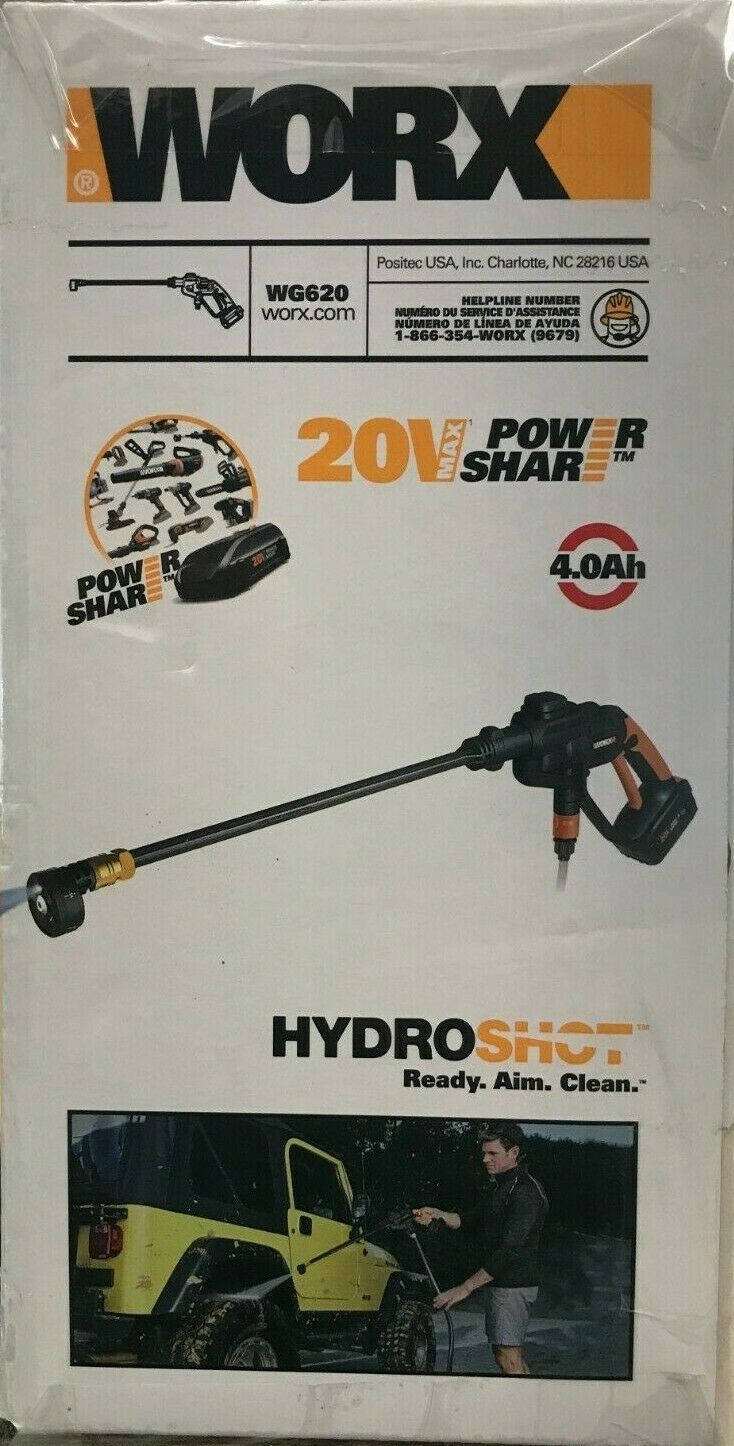 Worx - WG620 - 20V 4.0Ah Hydroshot Cordless Portable Power Cleaner Item image 2