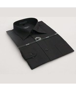 Mens Milani dress shirt soft cotton Blend easy wash business long sleeve... - $470.20 MXN