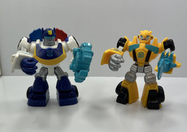 Playskool Heroes Transformers Rescue Bots Bumblebee &amp; Chase Figure Lot - $12.55