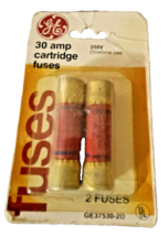GE 30 Amp Cartridge Fuses 250V 2-Pack 37530-2W General Electric New old stock - £3.88 GBP