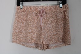 NWT Splendid XS Brown Pink Leopard Print Pull On Drawstring Pajama Sleep Shorts - £20.90 GBP