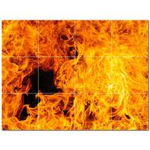 Fire Ceramic Tile Wall Mural Kitchen Backsplash Bathroom Shower P500611 - £95.70 GBP+