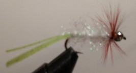 2022 /// Crappie Fly With Flashy body and Rubber tail, Sold per 12, Size 6, HOT! - £9.44 GBP