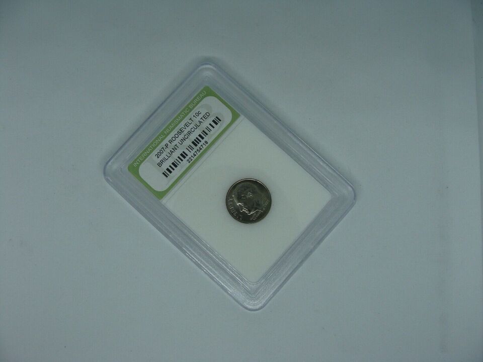 2007-P Roosevelt 10c Brilliant Uncirculated Ten Cents Certified Coin BU Dime INB Item image 2