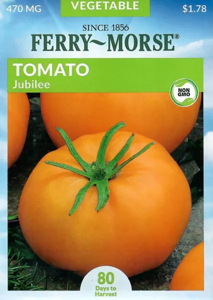Tomato Jubilee Vegetable Seeds Non-Gmo - Ferry Morse 12/24 Fresh Garden - $7.20