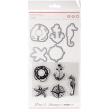 Decorative Dies And Clear Acrylic Stamps Nautical - £36.05 GBP