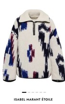 Size 42 Isabel Marant étoile Marner Printed Fleece Jacket $585 Bnwts - £280.12 GBP