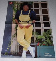 Janet Jackson 16 Magazine Centerfold Color Photo Vintage May 1987 Michae... - £19.65 GBP
