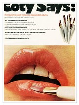 Coty Colorbrush Flowing Lipstick Retro Beauty Vintage 1973 Full-Page Mag... - $9.70