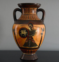 Athena and Olympic Athletes Panathenaic Amphora Vase Greek Replica Repro... - $187.11
