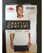 Fruit of the Loom Crafted Comfort T Shirts Mens 3XL 54-56&quot; White Crew 3 ... - £15.46 GBP
