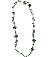 36in Lucky Green KISS ME IRISH Parade Beads Necklace St. Patrick Party A... - £2.96 GBP