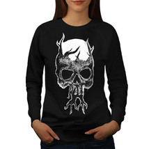Wellcoda Tree Metal Creepy Skull Womens Sweatshirt, Scary Casual Pullover Jumper - £22.86 GBP+