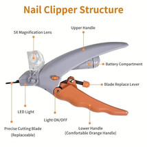 LED Pet Nail Clipper For Easy And Safe Dog And Cat Claw Grooming - £4.71 GBP