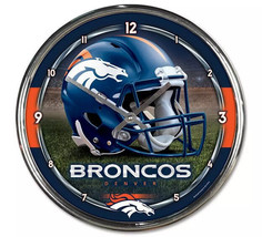 Denver Broncos Chrome Clock - NFL - £24.51 GBP
