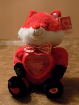 Valentine&#39;s Animated Wal-Mart Red/White Fox W Led Heart Sings I Want You... - $34.65