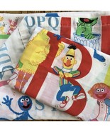 VTG Sesame Street Muppets Alphabet ABCs Twin Flat Sheet Pillowcase Big B... - $47.54 CAD