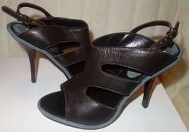 Barneys NY Co Op NEW  BROWN Slingback Heel Sandals  sz 38 new $495 - $79.50