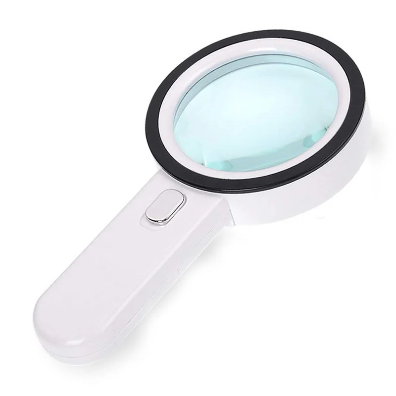 Magnifying Gl 20X, Large Magnifier With Light, LED Illuminated Handheld, Prem Hi - £86.67 GBP