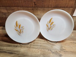 Vintage Anchor Hocking FIRE KING Wheat 10&quot; Dinner Plate - Set Of 2 - Made In USA - £14.23 GBP