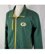 Green Bay Packers Softshell Jacket NFL GIII Apparel Large Green Zip Embr... - £19.74 GBP