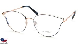 New Valentino Va 1009 3031 Blue /ROSE Gold Eyeglasses Frame 53-17-140 B47 Italy - $186.19