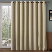 Rhf Wide Thermal Blackout Patio Door Curtain Panel, Thermo, Biscotti Beige - £28.49 GBP