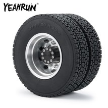  2Pcs Metal Rear Wheel Hub Rims with 4Pcs 22/25mm Width Rubber Tires for 1/14 Ta - £34.50 GBP