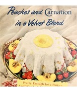 Carnation Milk Peach Velvet Cream Gelatin Recipe 1948 Advertisement Food... - $459.19 MXN