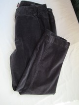 Appleseed&#39;s  pants Slim-Sation 14P black velour tummy control  inseam 27&quot; - £12.52 GBP