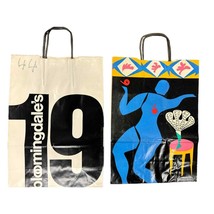 2 VTG Bloomingdale&#39;s Paper Bags New Years 1982 &amp; New Years 1980 Matisse - $38.94