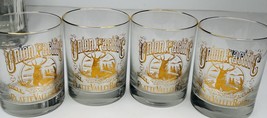 FOUR VINTAGE WHISKEY GLASSES WITH UNION PACIFIC RAILROAD PLATTE VALLEY R... - $906.95 MXN