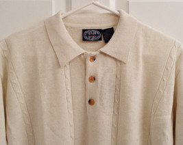 Demand Beige Cream Light Tan Men&#39;s Small Casual Polo Short Sleeve Shirt  - £11.84 GBP