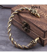 Viking Bracelet Arm Ring Odin&#39;s Raven Hugin &amp; Munin Oath Ring Armband Wr... - £18.00 GBP+