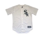 Majestic MLB Chicago White Sox Jersey Mens Sz Med White Black Pinstripes... - £28.38 GBP