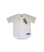 Majestic MLB Chicago White Sox Jersey Mens Sz Med White Black Pinstripes... - £28.39 GBP