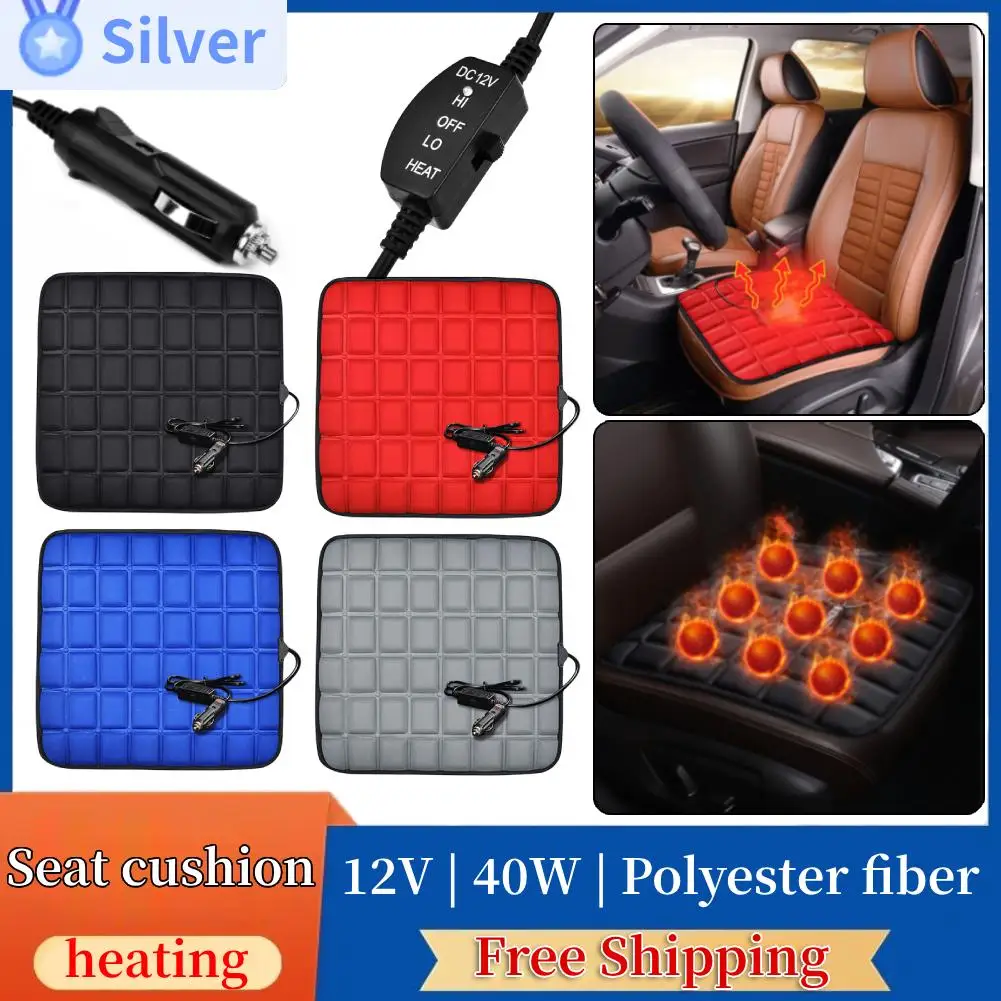 12V Heated Car Seat Cushion Cover Seat Heater Warmer Winter Cushion Car ... - $17.01+