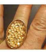 Stunning~Druzy like gold stretchable ring~fits all sizes - $34.65