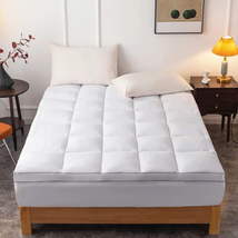 Extra Thick Mattress Pad Cooling Matress Topper Pillowtop Deep Pocket Bed Cover - £61.05 GBP+