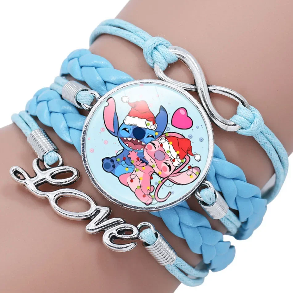 Anime Figures Toys Lilo Stitch Bracelet Kawaii Print Cute Wristand Child... - $83.37 MXN