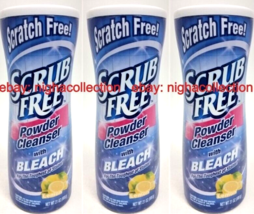 LOT 3 ScratchFree Scrub Free Powder Cleanser w/ Bleach Lemon Scent 21ozE... - £20.12 GBP