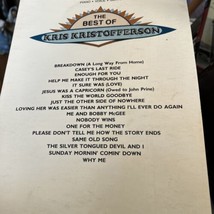 Best Of Kris Kristofferson Songbook Spartito Vedere Full List Argento co... - $74.52