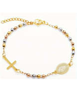 Rosary bracelet in stainless steel / Pulsera rosario en acero inoxidable - $15.00