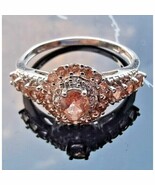 ELEGANT 925 STERLING SILVER MORGANITE RING SIZE 10.25 AT - $55.34